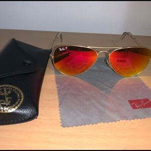 Ray Ban sunglasses aviator flash lenses unisex